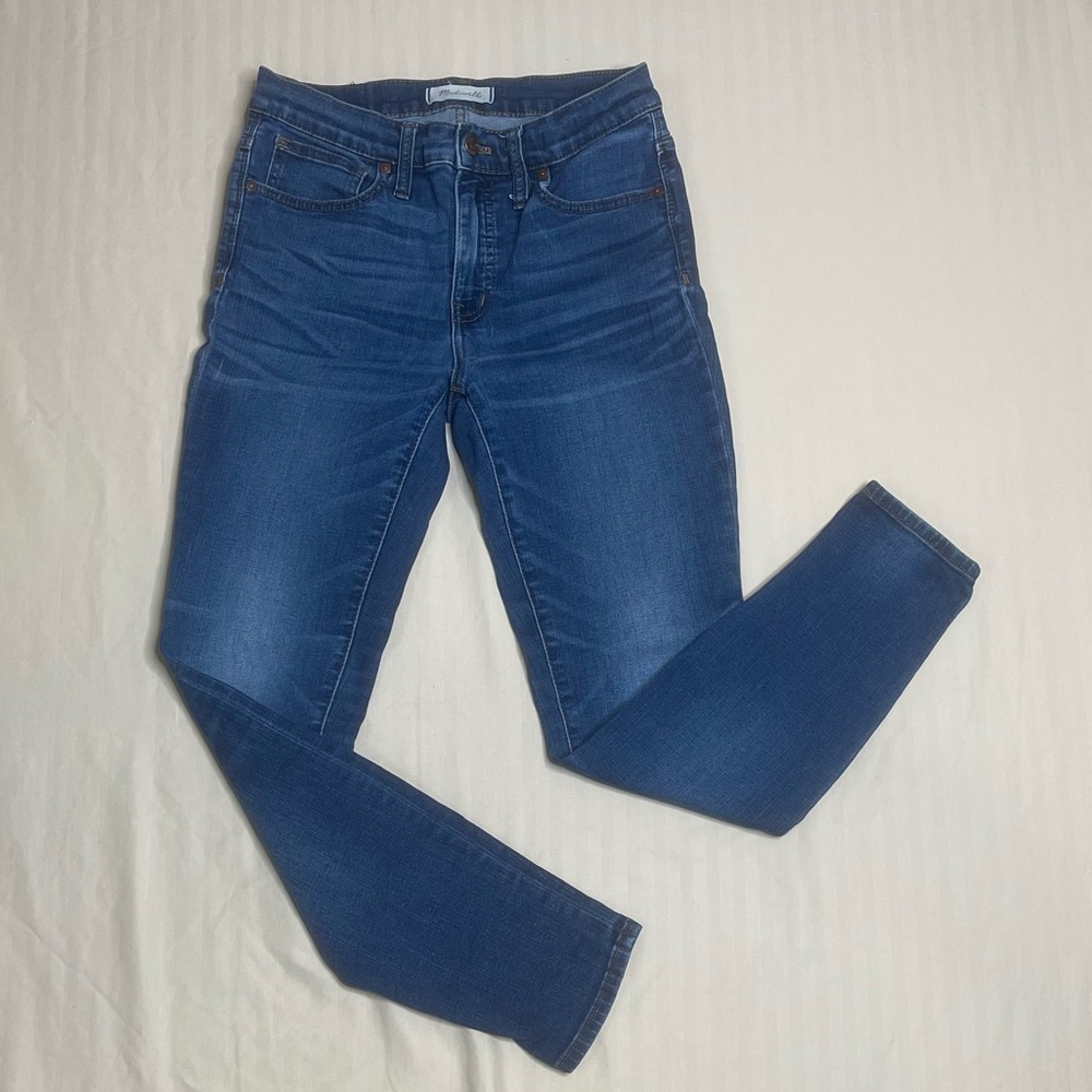 Madewell women’s jeans 9" High Rise Skinny Indigo Blue Size 27